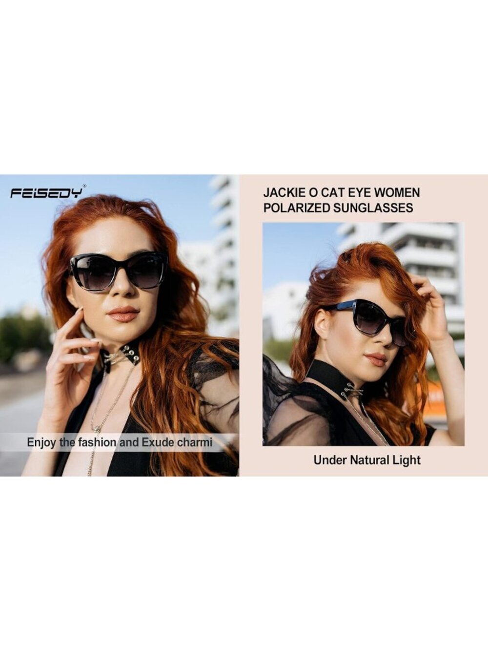 Women's Strip Purple Polarized Sunglasses American Square Jackie O Cat Eye - Picture 2 of 6